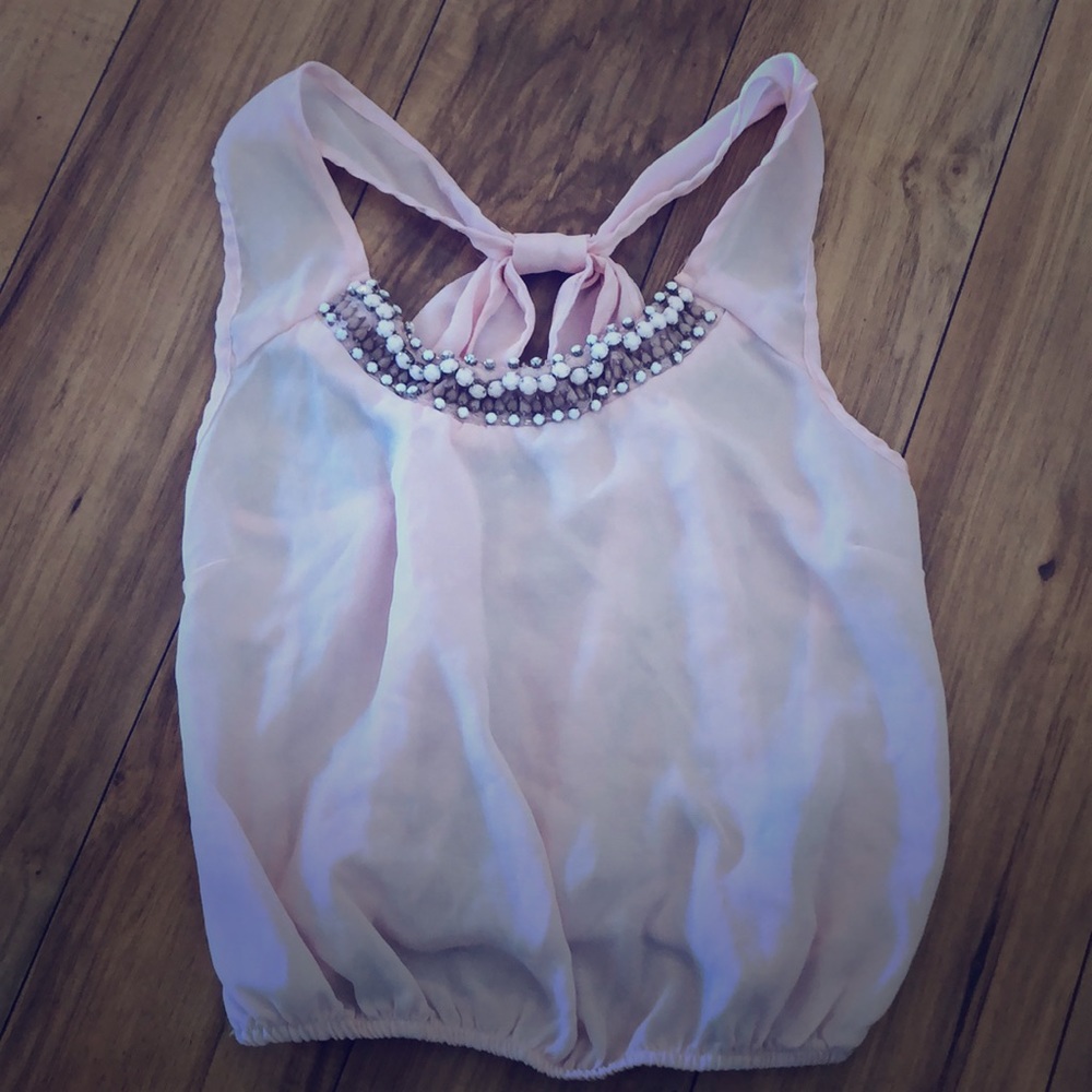 Super cute pink crop